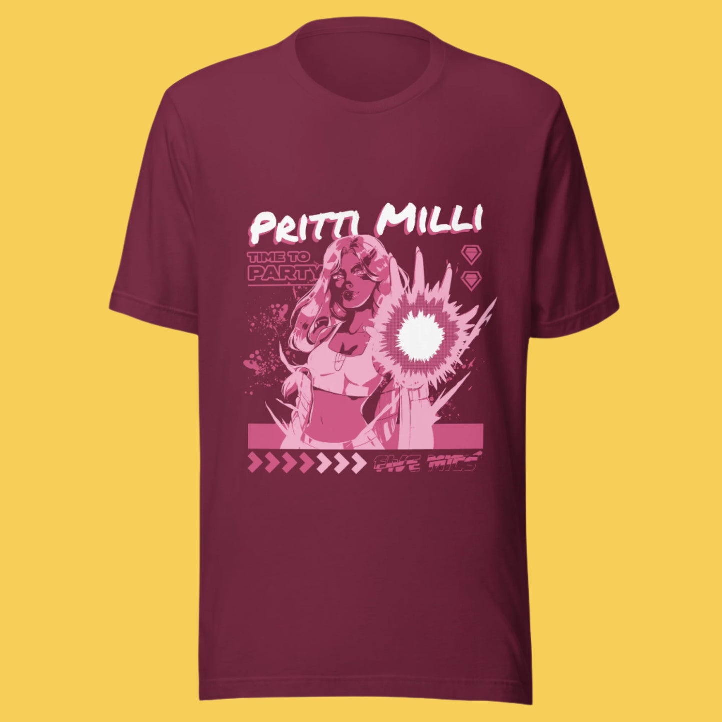 Pritti Milli Time To Party Shirt - Maroon