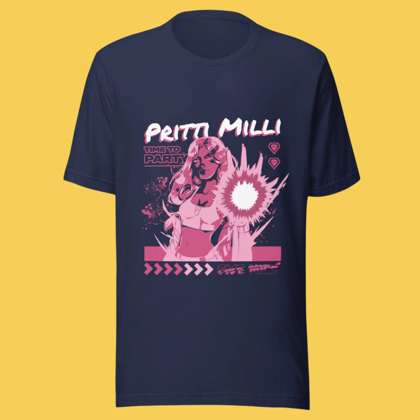 Pritti Milli Time To Party Shirt - Navy Blue