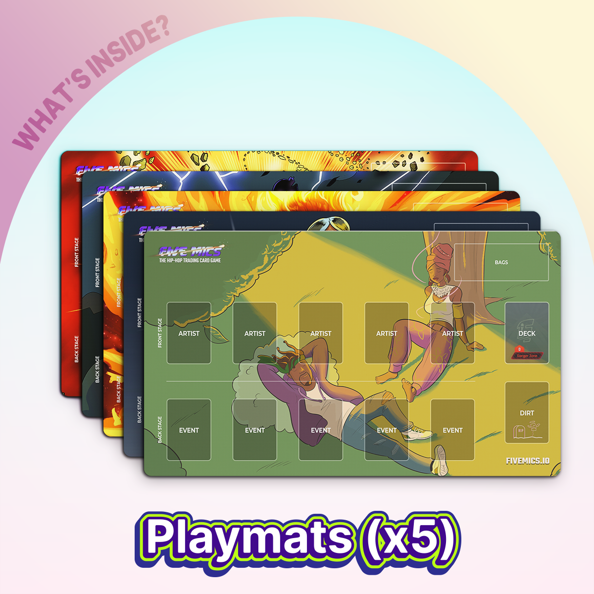 What's Inside: G.O.A.T. Bundle - Playmat (x5)