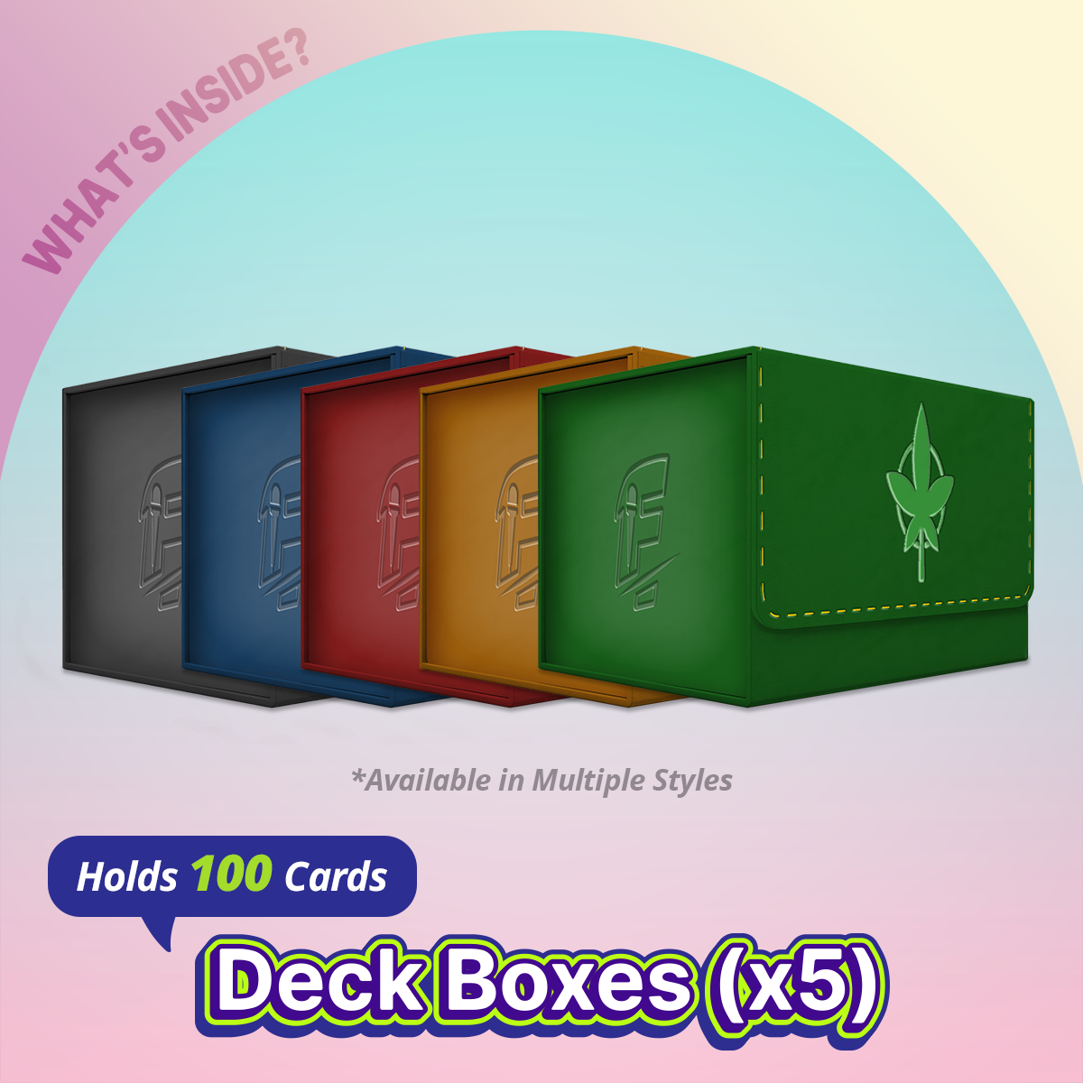 What's Inside: G.O.A.T. Bundle - Deck Box (x5)