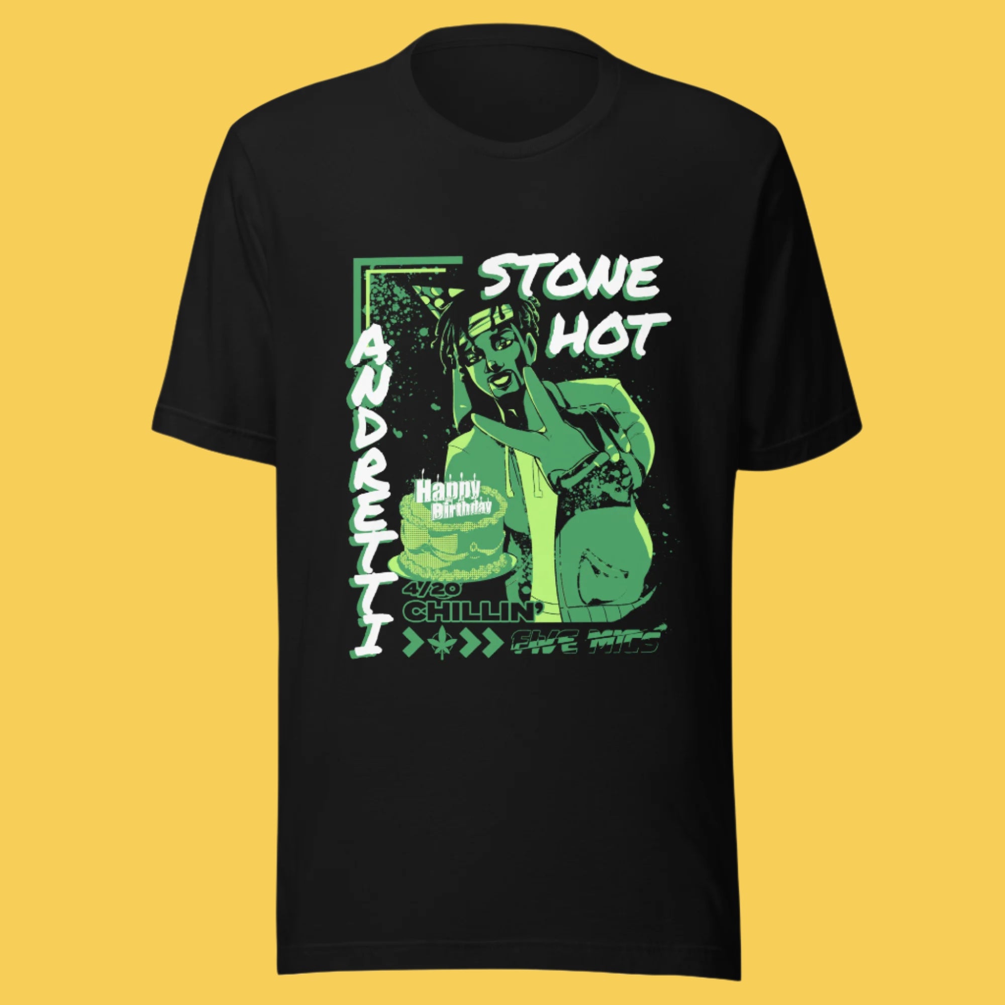 Stone Hot Andretti Birthday Shirt - Black